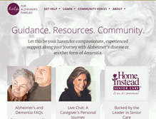 Tablet Screenshot of helpforalzheimersfamilies.com